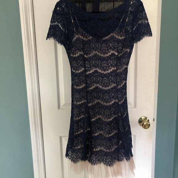 Ark & Co. Formal Navy Blue Lace Dress - Picture 4 of 7